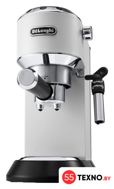 Рожковая кофеварка DeLonghi Dedica EC 685.W - Изображение №2 — Интернет-магазин 55texno.by
