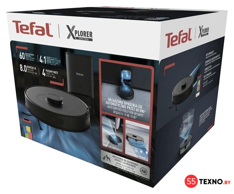 Робот-пылесос Tefal X-plorer Serie 75 S+ RG8595WH - Изображение №12 — Интернет-магазин 55texno.by