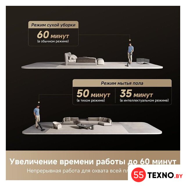 Пылесос Dreame H12 Dual FlexReach Wet and Dry Vacuum HHV31A (евровилка, черный) - Изображение №15 — Интернет-магазин 55texno.by