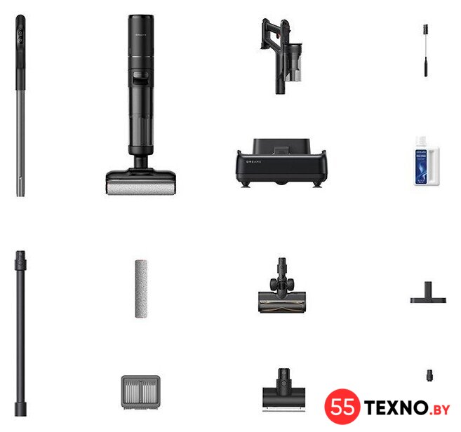 Пылесос Dreame H12 Dual FlexReach Wet and Dry Vacuum HHV31A (евровилка, черный) - Изображение №18 — Интернет-магазин 55texno.by