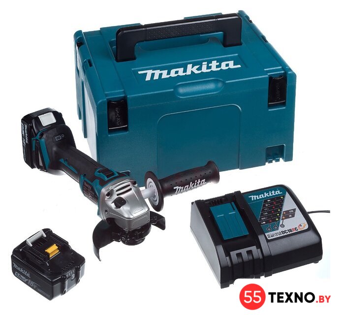 Угловая шлифмашина Makita DGA504RTJ (с 2-мя АКБ, кейс) - Изображение №1 — Интернет-магазин 55texno.by