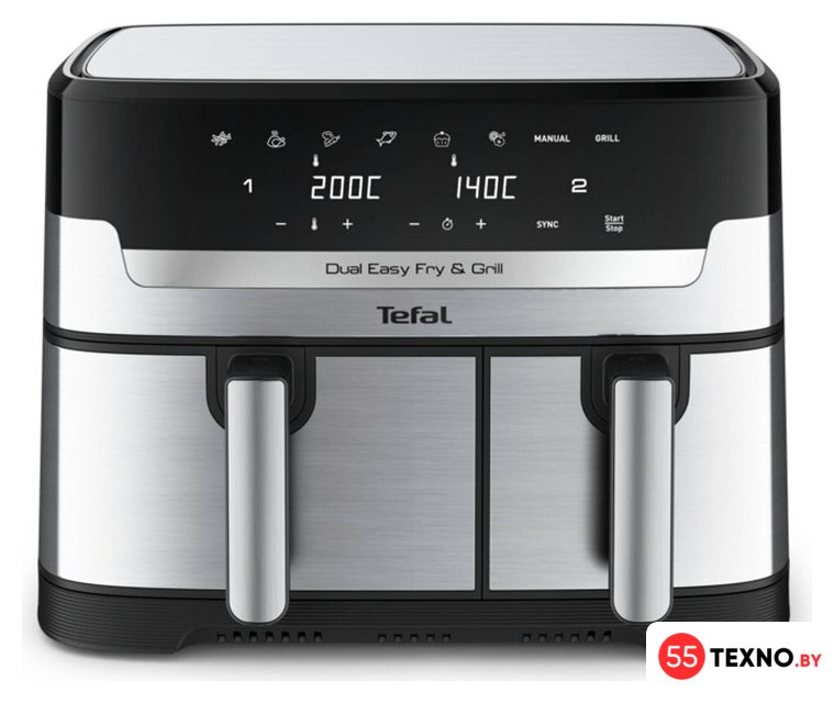 Аэрогриль (аэрофритюрница) Tefal Dual Easy Fry & Grill EY905D10 - Изображение №1 — Интернет-магазин 55texno.by
