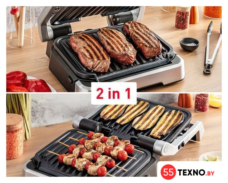 Электрогриль Tefal OptiGrill 2 in 1 GC772D30 - Изображение №7 — Интернет-магазин 55texno.by