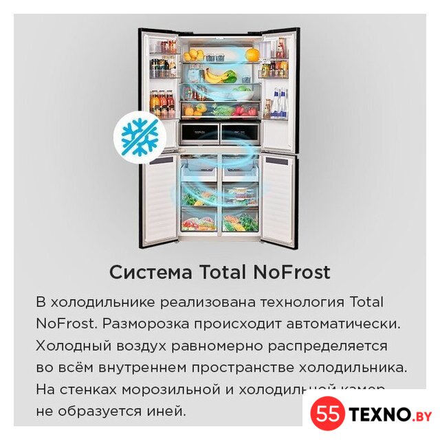 Четырёхдверный холодильник MAUNFELD MFF190NFDSB - Изображение №22 — Интернет-магазин 55texno.by