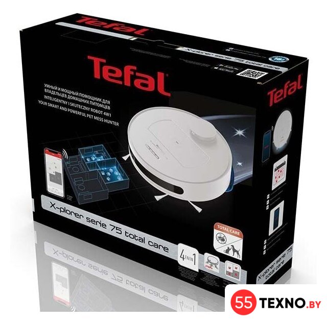 Робот-пылесос Tefal X-plorer Serie 75 Total Care RG7687WH - Изображение №6 — Интернет-магазин 55texno.by