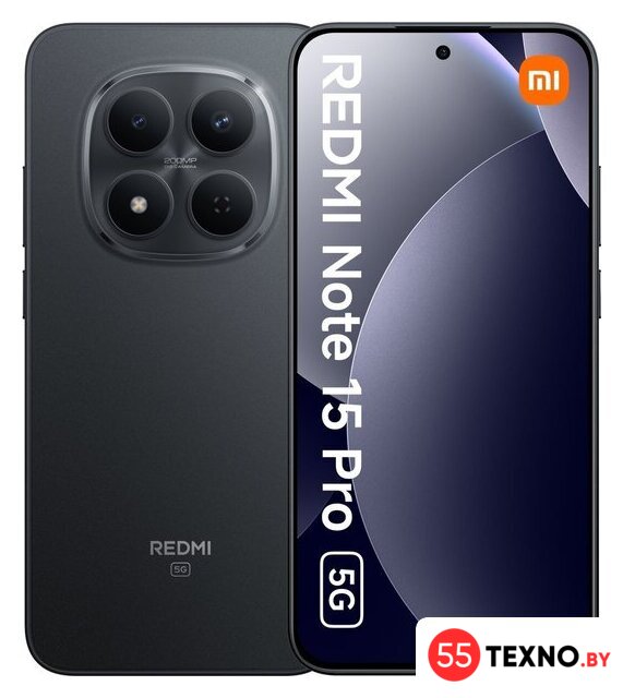 Телефон Xiaomi Redmi Note 15 Pro 5G 8GB/256GB международная версия (черный) - Изображение №1 — Интернет-магазин 55texno.by