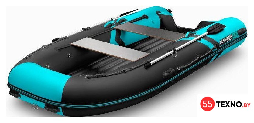 Моторно-килевая лодка Gladiator E420S (черно-бирюзовый) - Изображение №1 — Интернет-магазин 55texno.by