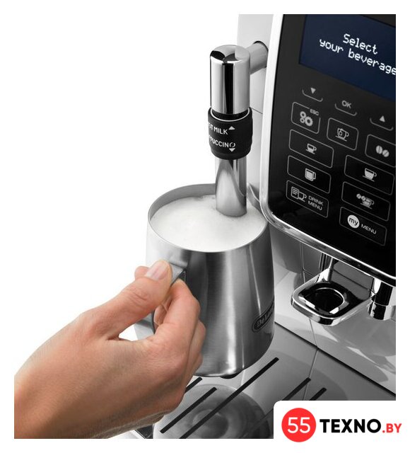 Кофемашина DeLonghi Dinamica ECAM 350.35.W - Изображение №3 — Интернет-магазин 55texno.by