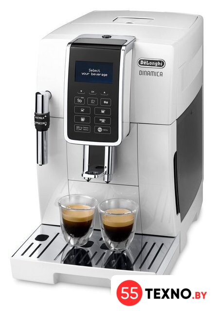 Кофемашина DeLonghi Dinamica ECAM 350.35.W - Изображение №2 — Интернет-магазин 55texno.by