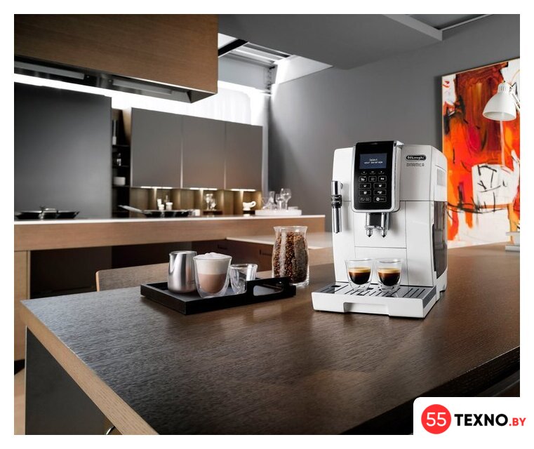 Кофемашина DeLonghi Dinamica ECAM 350.35.W - Изображение №7 — Интернет-магазин 55texno.by
