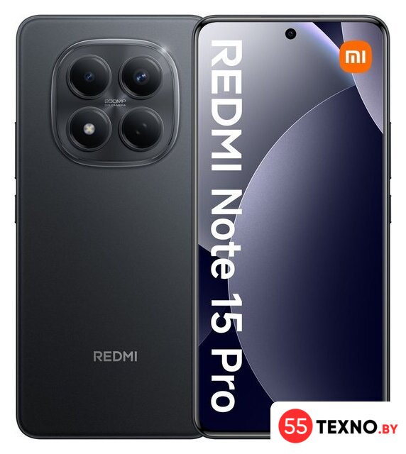 Телефон Xiaomi Redmi Note 15 Pro 8GB/256GB международная версия (черный металл) - Изображение №1 — Интернет-магазин 55texno.by
