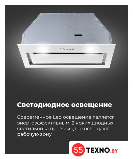 Кухонная вытяжка MAUNFELD Trapeze 602IG (белый) - Изображение №24 — Интернет-магазин 55texno.by