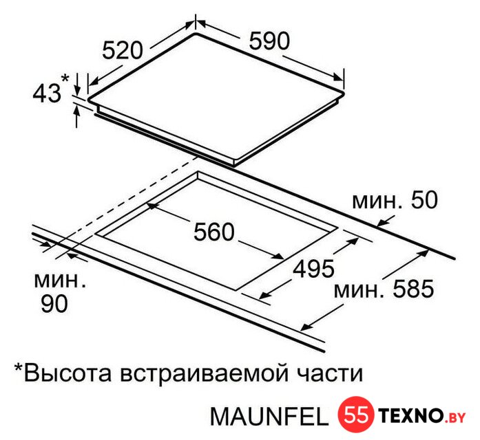 Варочная панель MAUNFELD CVI593SFBK LUX Inverter - Изображение №8 — Интернет-магазин 55texno.by