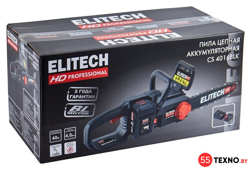 Аккумуляторная пила ELITECH CS 4016BLК E1611.027.01 (с 1-им АКБ) - Изображение №15 — Интернет-магазин 55texno.by