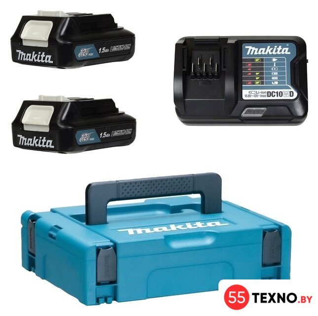 Аккумулятор с зарядным устройством Makita BL1016 + DC10WD (12В/1.5 Ah + 10.8-12В) - Изображение №1 — Интернет-магазин 55texno.by