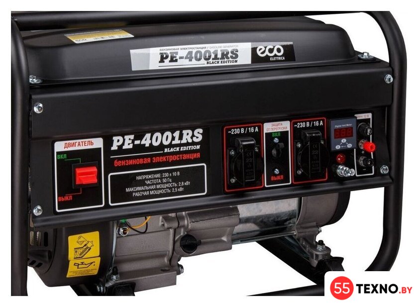 Бензиновый генератор ECO PE-4001RS (black edition) - Изображение №7 — Интернет-магазин 55texno.by