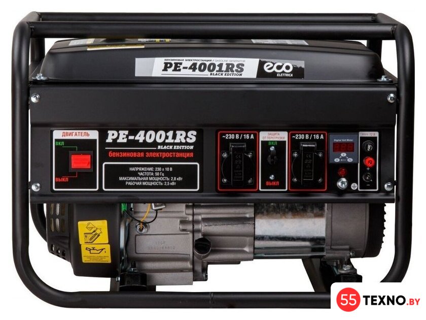Бензиновый генератор ECO PE-4001RS (black edition) - Изображение №3 — Интернет-магазин 55texno.by