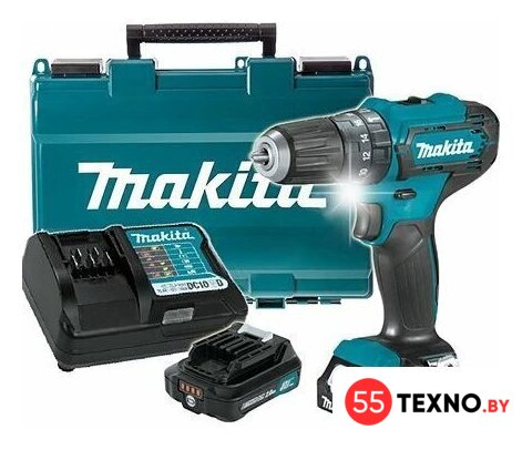 Ударная дрель-шуруповерт Makita HP333DWAE (с 2-мя АКБ, кейс) - Изображение №1 — Интернет-магазин 55texno.by