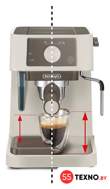 Рожковая кофеварка DeLonghi Stilosa EC235.CR - Изображение №2 — Интернет-магазин 55texno.by