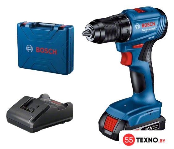 Дрель-шуруповерт Bosch GSR 185-LI Professional 06019K3001 (с 1-им АКБ, кейс) - Изображение №1 — Интернет-магазин 55texno.by