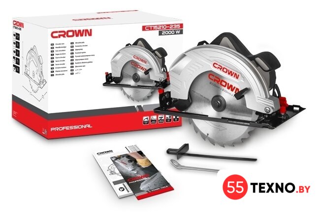 Дисковая (циркулярная) пила Crown CT15210-235 - Изображение №3 — Интернет-магазин 55texno.by