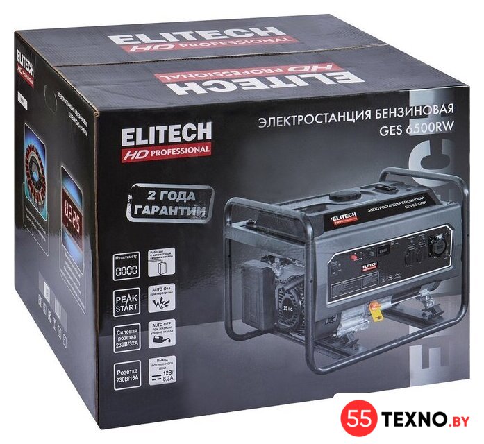 Бензиновый генератор ELITECH HD GES 6500RW - Изображение №12 — Интернет-магазин 55texno.by