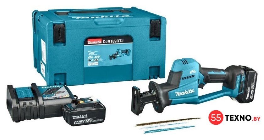 Сабельная пила Makita DJR189RTJ (с 2-мя АКБ, кейс) - Изображение №1 — Интернет-магазин 55texno.by