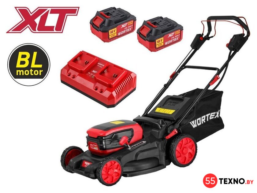 Газонокосилка Wortex CLM 4536-4 XLT Set 2334160 (с 2-мя АКБ) - Изображение №1 — Интернет-магазин 55texno.by