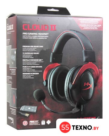 Наушники HyperX Cloud II (красный) - Изображение №5 — Интернет-магазин 55texno.by