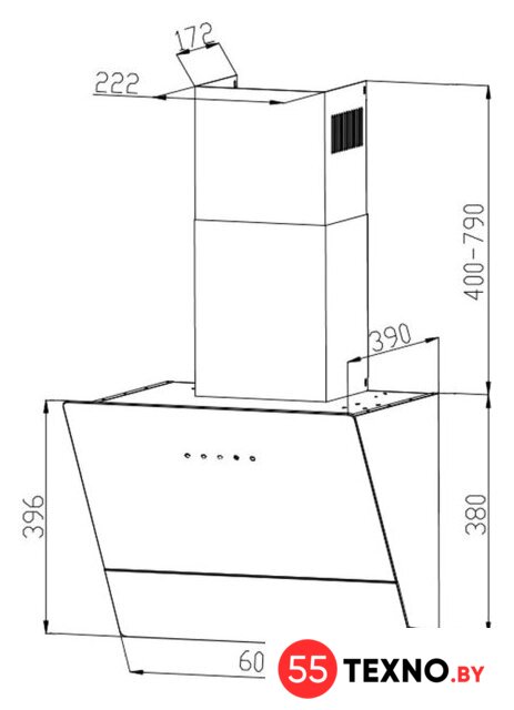Кухонная вытяжка Grand Lester GC 60 (белый) - Изображение №12 — Интернет-магазин 55texno.by