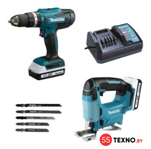  Makita DK18B59Y (шуруповерт, лобзик, 2 АКБ) - Изображение №1 — Интернет-магазин 55texno.by