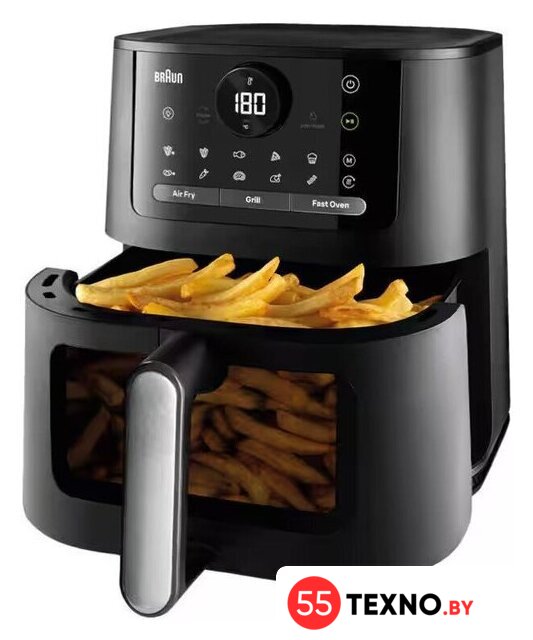 Аэрогриль (аэрофритюрница) Braun MultiFry 5 Air Fryer 3-i-n1 HF5075IBK - Изображение №3 — Интернет-магазин 55texno.by