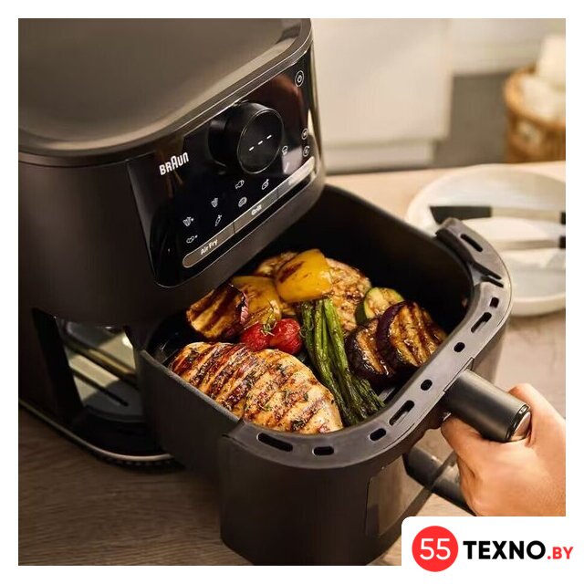 Аэрогриль (аэрофритюрница) Braun MultiFry 5 Air Fryer 3-i-n1 HF5075IBK - Изображение №7 — Интернет-магазин 55texno.by
