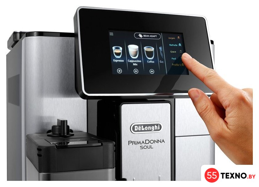 Кофемашина DeLonghi PrimaDonna Soul ECAM 610.74.MB - Изображение №4 — Интернет-магазин 55texno.by