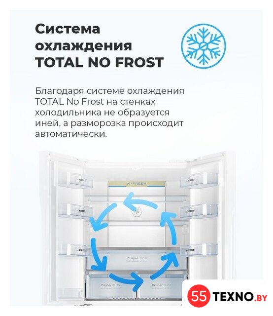 Четырёхдверный холодильник MAUNFELD MFF181NFW - Изображение №21 — Интернет-магазин 55texno.by