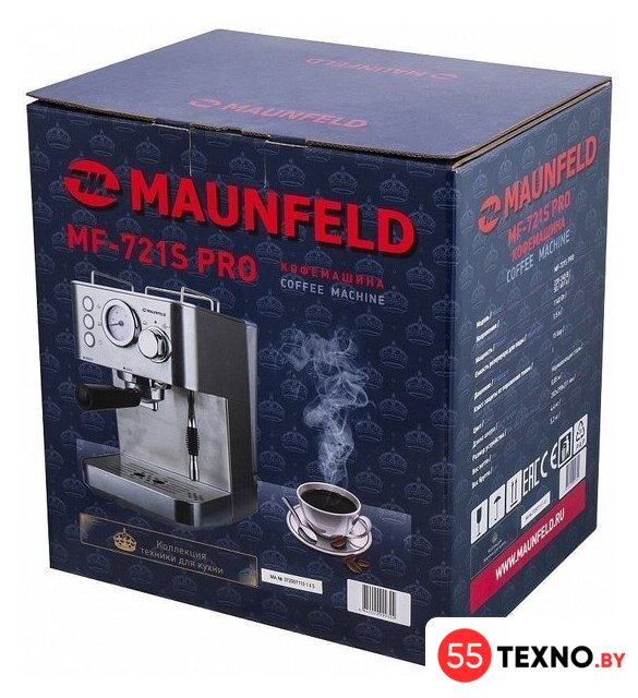 Рожковая кофеварка MAUNFELD MF-721S Pro - Изображение №9 — Интернет-магазин 55texno.by