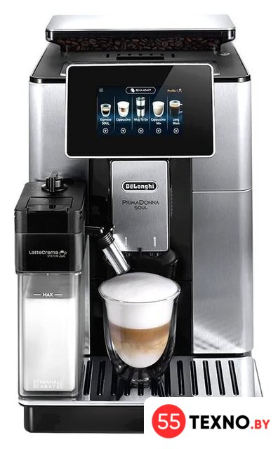 Кофемашина DeLonghi PrimaDonna Soul ECAM 610.75.MB - Изображение №1 — Интернет-магазин 55texno.by