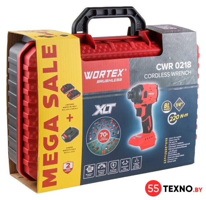 Винтоверт Wortex CWR 0218 1329731 (с 2-мя АКБ, кейс) - Изображение №8 — Интернет-магазин 55texno.by