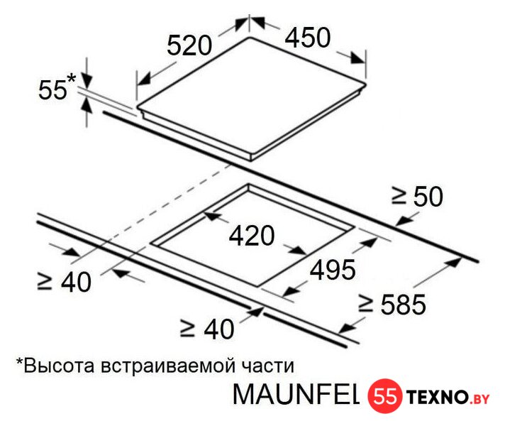 Варочная панель MAUNFELD CVI453SBWH Inverter - Изображение №9 — Интернет-магазин 55texno.by