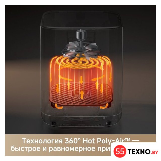Аэрогриль (аэрофритюрница) Trouver Air Fryer FD10s Pro 6L (черный) - Изображение №7 — Интернет-магазин 55texno.by