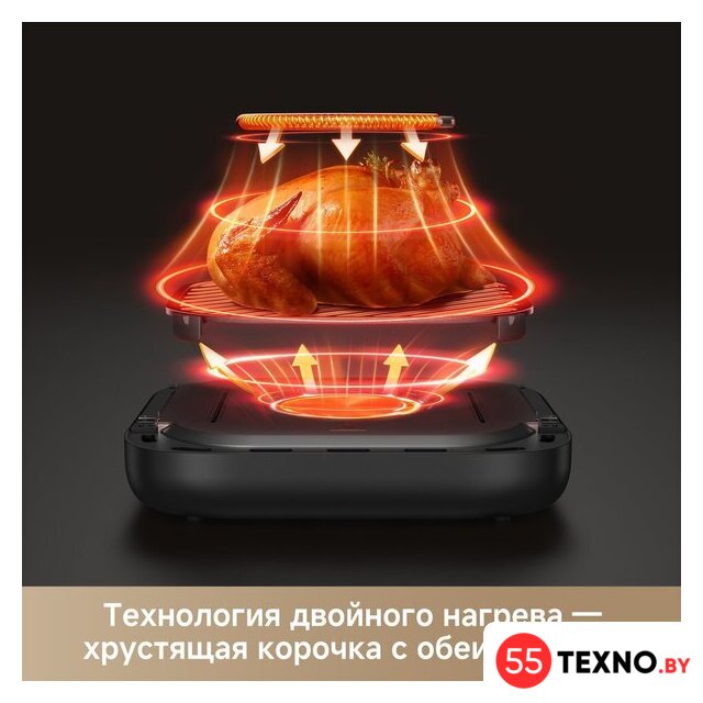 Аэрогриль (аэрофритюрница) Trouver Air Fryer FD10s Pro 6L (черный) - Изображение №9 — Интернет-магазин 55texno.by