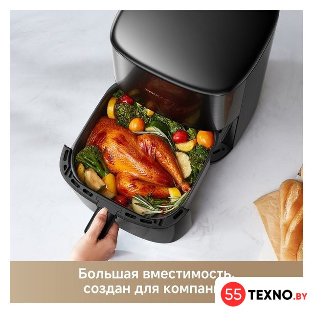 Аэрогриль (аэрофритюрница) Trouver Air Fryer FD10s Pro 6L (черный) - Изображение №5 — Интернет-магазин 55texno.by