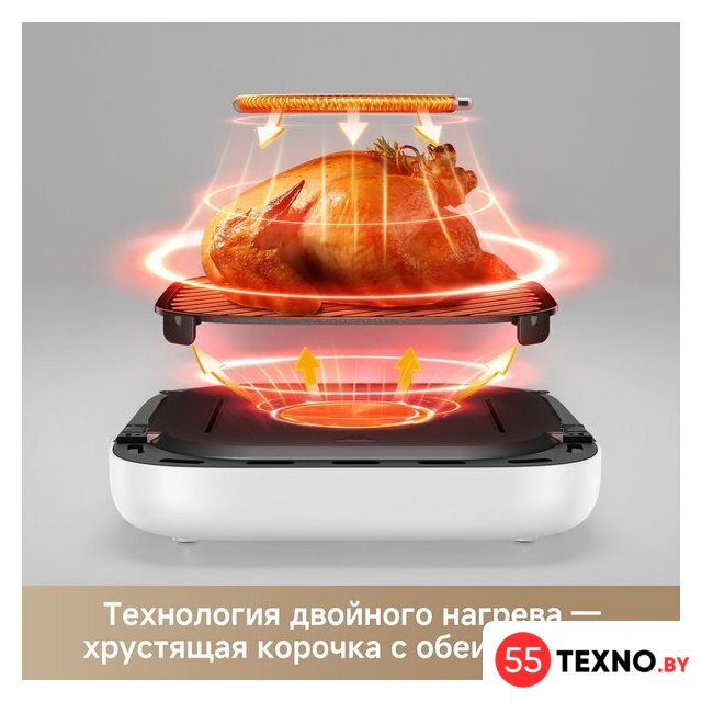 Аэрогриль (аэрофритюрница) Trouver Air Fryer FD10s Pro 6L (белый) - Изображение №9 — Интернет-магазин 55texno.by