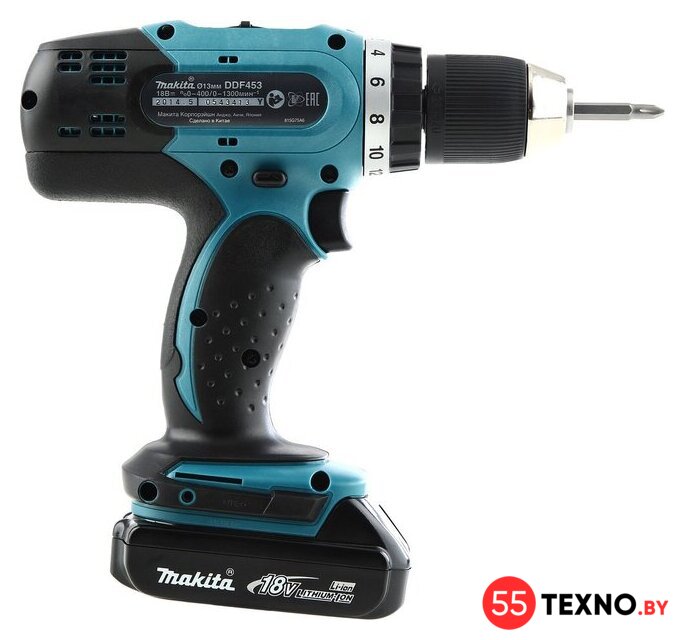 Дрель-шуруповерт Makita DDF453SYE (с 2-мя АКБ, кейс) - Изображение №4 — Интернет-магазин 55texno.by