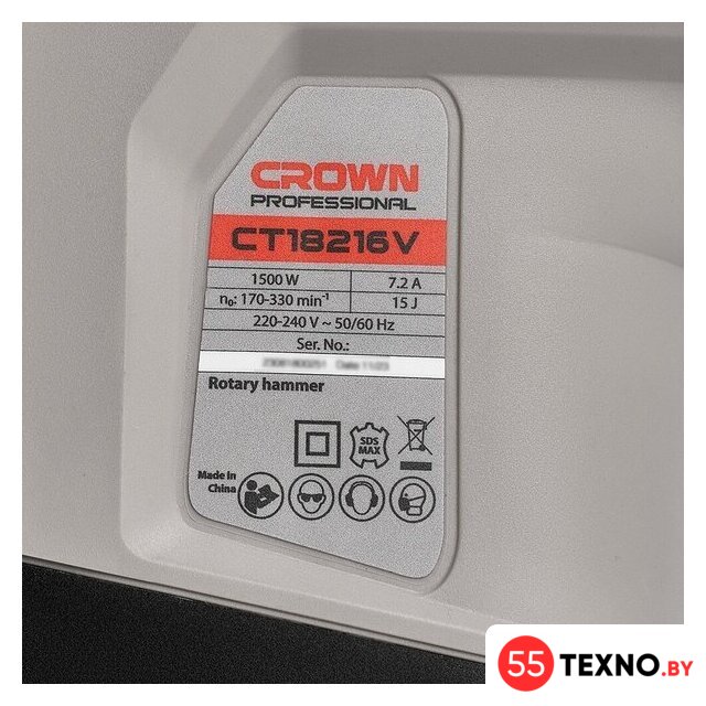 Перфоратор Crown CT18216V BMC - Изображение №8 — Интернет-магазин 55texno.by
