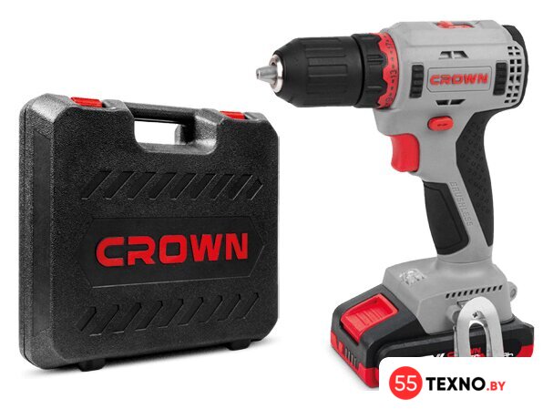 Дрель-шуруповерт Crown CT21091HX-2 BMC (с 2-мя АКБ, кейс) - Изображение №1 — Интернет-магазин 55texno.by