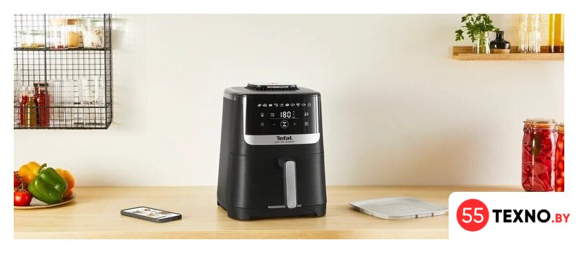 Аэрогриль (аэрофритюрница) Tefal Easy Fry Silence EY5528E0 - Изображение №2 — Интернет-магазин 55texno.by