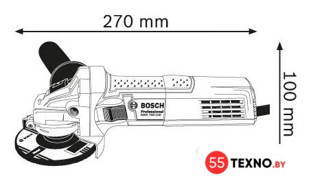 Угловая шлифмашина Bosch GWS 750 S Professional 0601394121 - Изображение №3 — Интернет-магазин 55texno.by