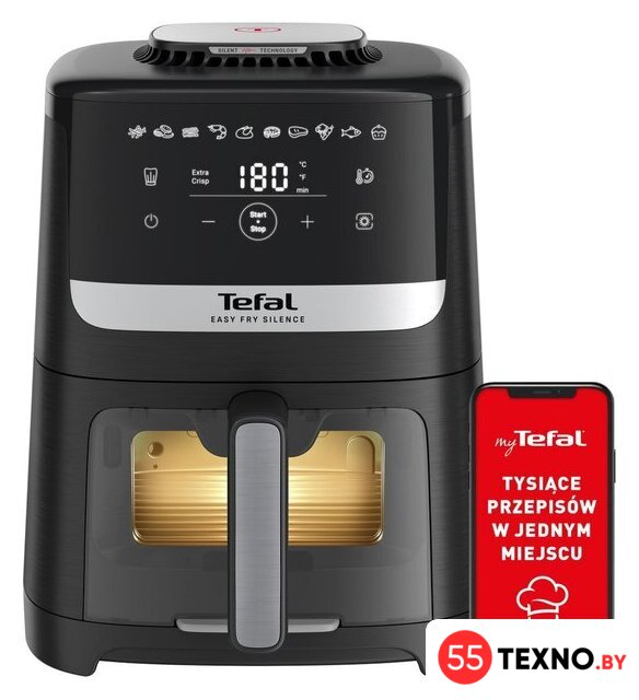 Аэрогриль (аэрофритюрница) Tefal Easy Fry Silence EY5568E0 - Изображение №1 — Интернет-магазин 55texno.by
