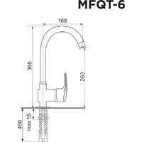 Смеситель MAUNFELD MFQT-6B (черный) - Превью изображения №2 — Интернет-магазин 55texno.by